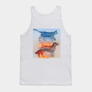 fire and water cat and dog Tank Top